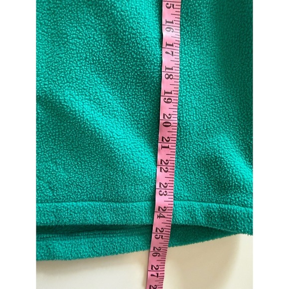 Vintage Columbia Fleece Pullover Snap Sweatshirt USA Turquoise Navy Women Medium - Picture 14 of 16